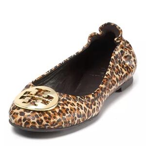 Tory Burch Reva Leopard Ballet Flats 11 EUC New Condition